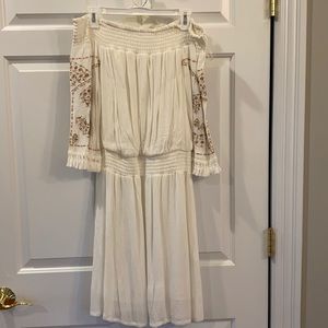 Off the shoulder tunic dress